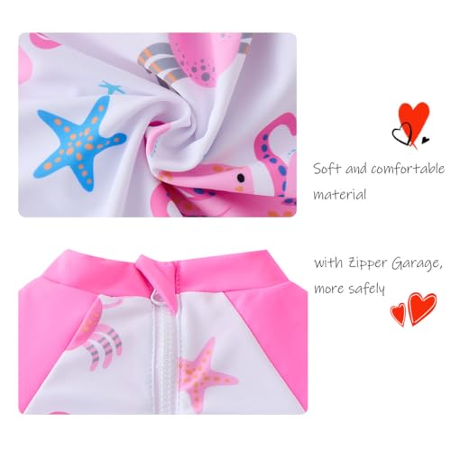 Image of UMELOK Baby Girl Swimsuit Infant UPF 50+ Bathing Suit Size Months