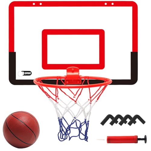 Mini panier de basket en PVC avec pompe et 4 crochets muraux pour enfant