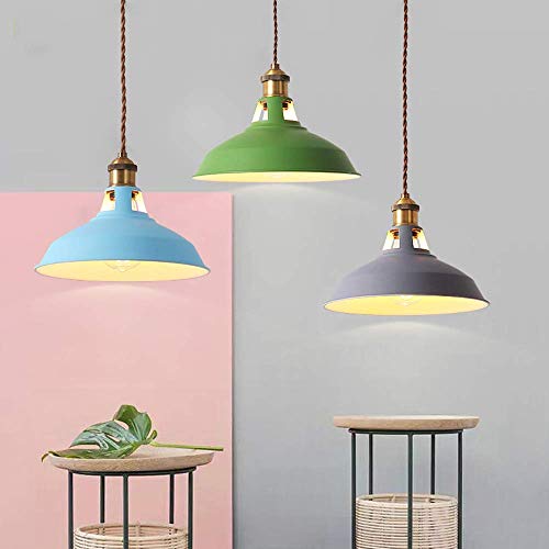 Suspension E27 design nordique en métal finition macaron luxe