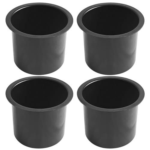 SEETOOOGAMES Lot de 4 porte-gobelets Jumbo en aluminium noir pour table