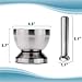 Comfecto 18/8 Stainless Steel Mortar and Pestle Spice Grinding Pill Crusher with Lid for Crushing Grinding Design with Anti Slip Base and Comfy Grip