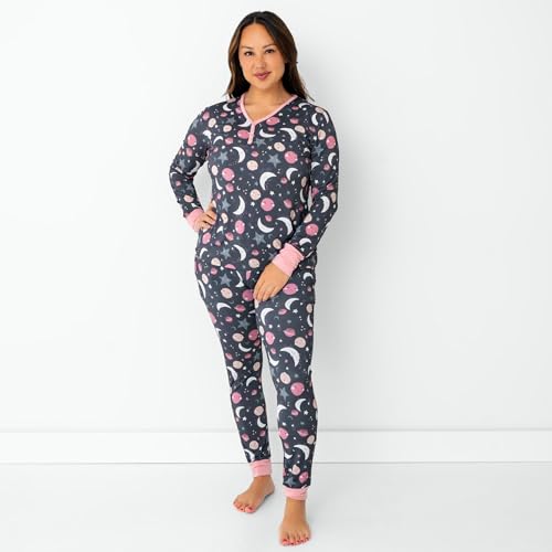 Image of Little Sleepies Womens Pajama Top, Viscose from Bamboo, Henley Button Up Nursing PJs, Family Matching Pajamas for Women Set