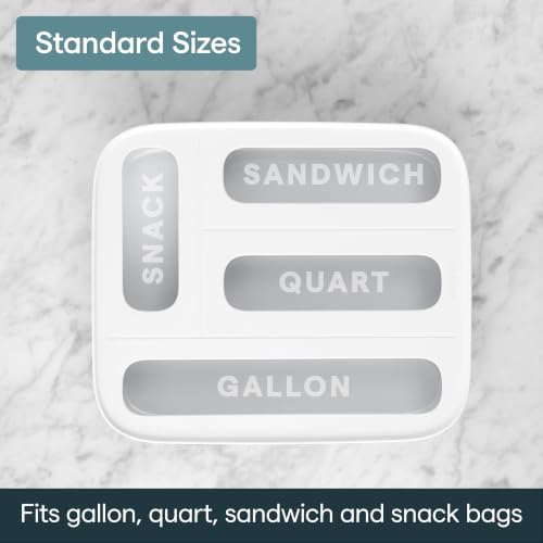 4-Slot YouCopia StoraBag - Plastic Sandwich Bag Organizer for Kitchen Storage (White) - image 5