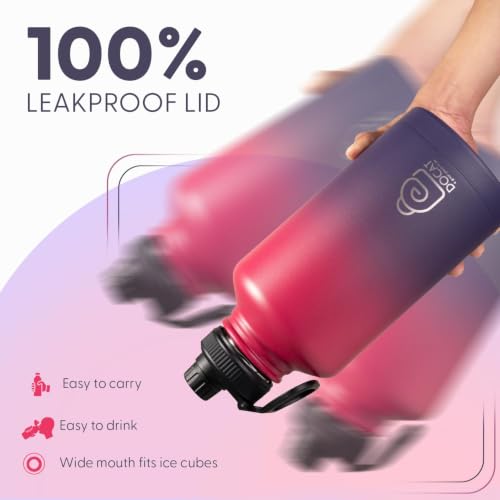 Image of DOCAT Water Bottle 2 Litre, Stainless Steel Sipper Water Bottle, Leak Proof Lid, Rust Proof, 24 Hours Hot and Cold Thermosteel Vacuum Insulated Water Bottle for Travel, Home, Gym, Office