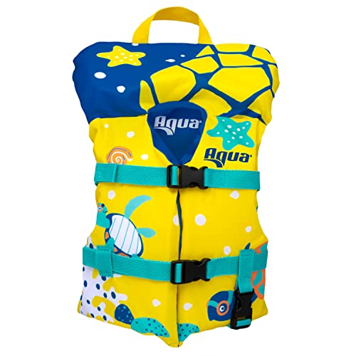 Image of Aqua Oceans 7 Life Jacket for Kids - US Coast Guard Approved Life Vest for Infant, Child & Youth Boys and Girls, Open-Side PFD for Boating, Swimming & Water Sports