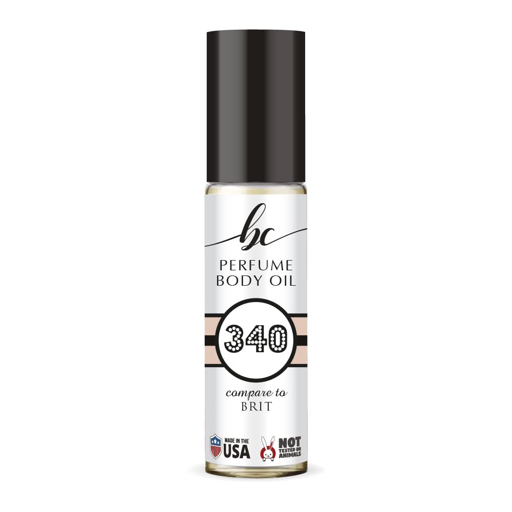 BC Perfume 340 Inspired by Brbry Brit For Women Replica Fragrance Body Oil Dupes Alcohol-Free Sample Travel Size Concentrated Long Lasting Roll-On 0.3 Fl Oz/10ml