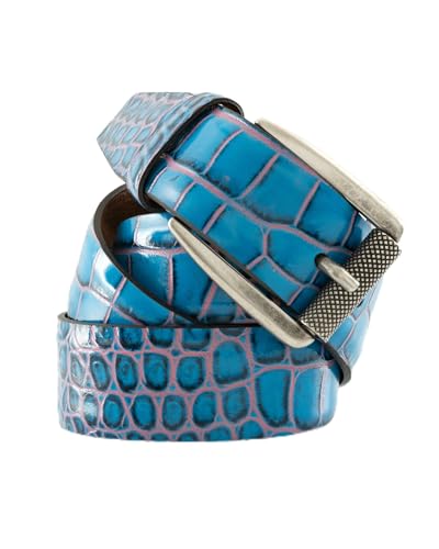 johnnie-O Crocco Leather Embossed Belt