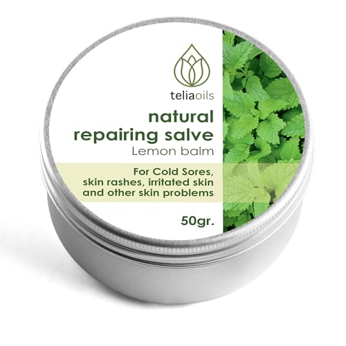 Teliaoils Lemon Balm Salve Fast Acting/Natural Salve. Cold Sores - Skin Rashes - Irritated Skin - Itchy Skin. (1.7 Oz / 50 Ml)