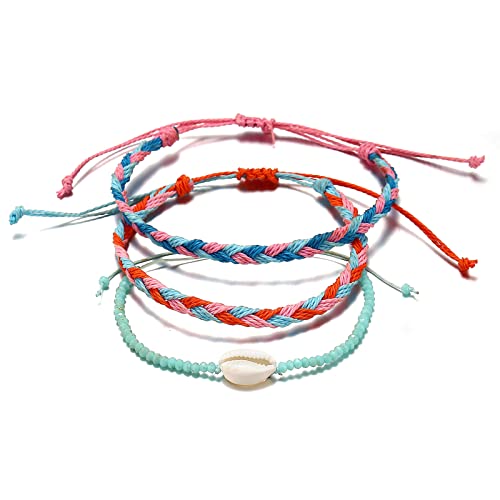 Starain Summer Beach Bracelet for Women Girls Boho Beaded Bracelet Handmade Waterproof Braided Rope Bracelets Set