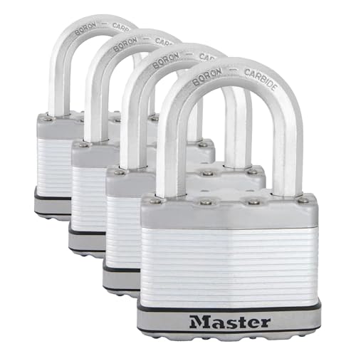 Image of Master Lock M15XDLF Magnum Heavy Duty Padlock with Key (Pack of 4)