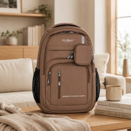 Image of MBW Korean Style Water Resistant 35L Laptop Backpack for Men & Women | Polyester Multi Compartments Bag with Side Pockets & Accessory Pouch | Travel Backpack for Office, College and School