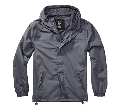 Brandit Summer Windbreaker kurtka przeciwdeszczowa, anorak, kurtka treningowa, rozmiar S do 5XL, Zamek b?yskawiczny z przodu, antracyt, M