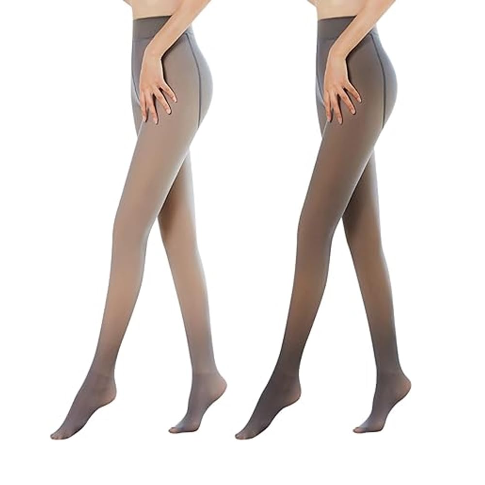 HAZARA Collant invernali caldi da donna semitrasparenti, collant in pile caldo all'aperto, collant invernali da donna perfetti dimagranti imitazione calze calde-C