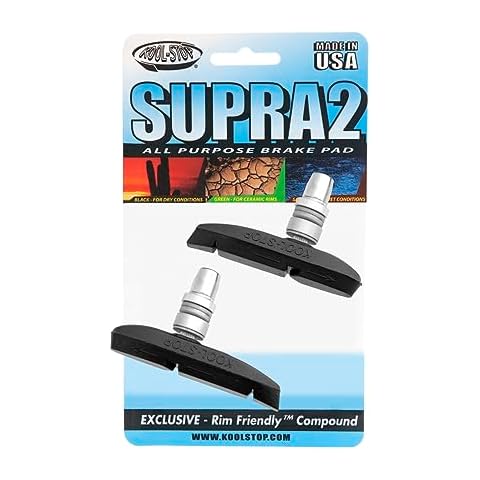 Kool Stop Supra 2 Bicycle Brake Shoes (Threaded, Black) Cover