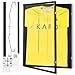 VEVOR Custodia Cornice per Espositore in Jersey, Grande Scatola per Ombretti Sportiva Chiusura a Chiave Protezione UV PC Vetro Maglia da Baseball Basket Calcio Hockey Uniforme, 610x812x40 mm, Nero