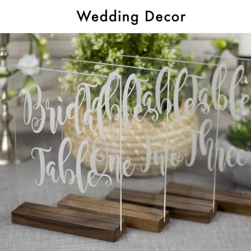 CALPALMY (4-Pack) 12 x 12 Inch Clear Acrylic Sheet Plexiglass 1/4" Thick; Use for Craft Projects, Signs, Display Cases, DIY Projects and More; Cut with Cricut, Engraver, Saw or Hand Tools – No Knives