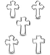 Cross Cookie Cutter 4 Inch Set -5 Pieces in Different Shapes Stainless Steel