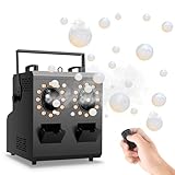 Sklydron Fog Bubble Machine - 1500W Smoke Bubble Machine with 24 RGBW LED Lights, Remote, Timer,DMX Control for Halloween, Christmas, Weddings, Stage Parties Indoor & Outdoor