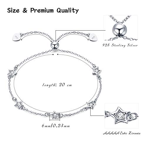 925 Sterling Silver Bohemia Hawaiian Beach Mermaid Floral Bracelet Birthday Graduation Gifts for Women with Gifts Box3