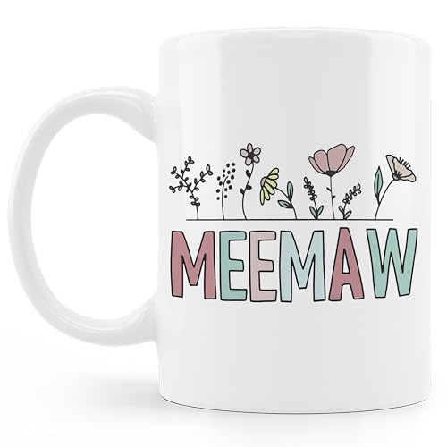 Meemaw Coffee Mug,Meemaw Gifts,Funny Tea Mugs,Birthday Christmas Gifts for Meemaw,Color Meemaw Coffee Mug 11Oz