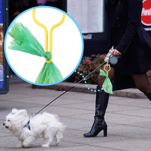YOCDNOV 4 Stück Kotbeutel Tragetasche - Hundekotbeutelhalter freihändige Halterung für Taschen von Hundekot, Haustierzubehör für Leine, Mülleimer, Spaziergänge im Freien(4 Farben)