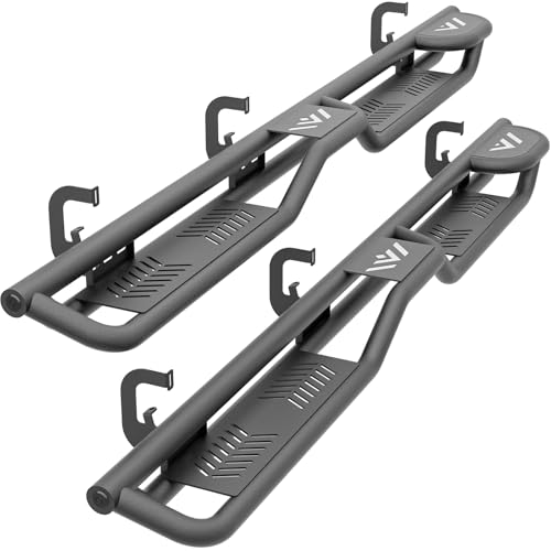 SOENBOO Double Cab Two Raised Steps Running Boards Compatible with...