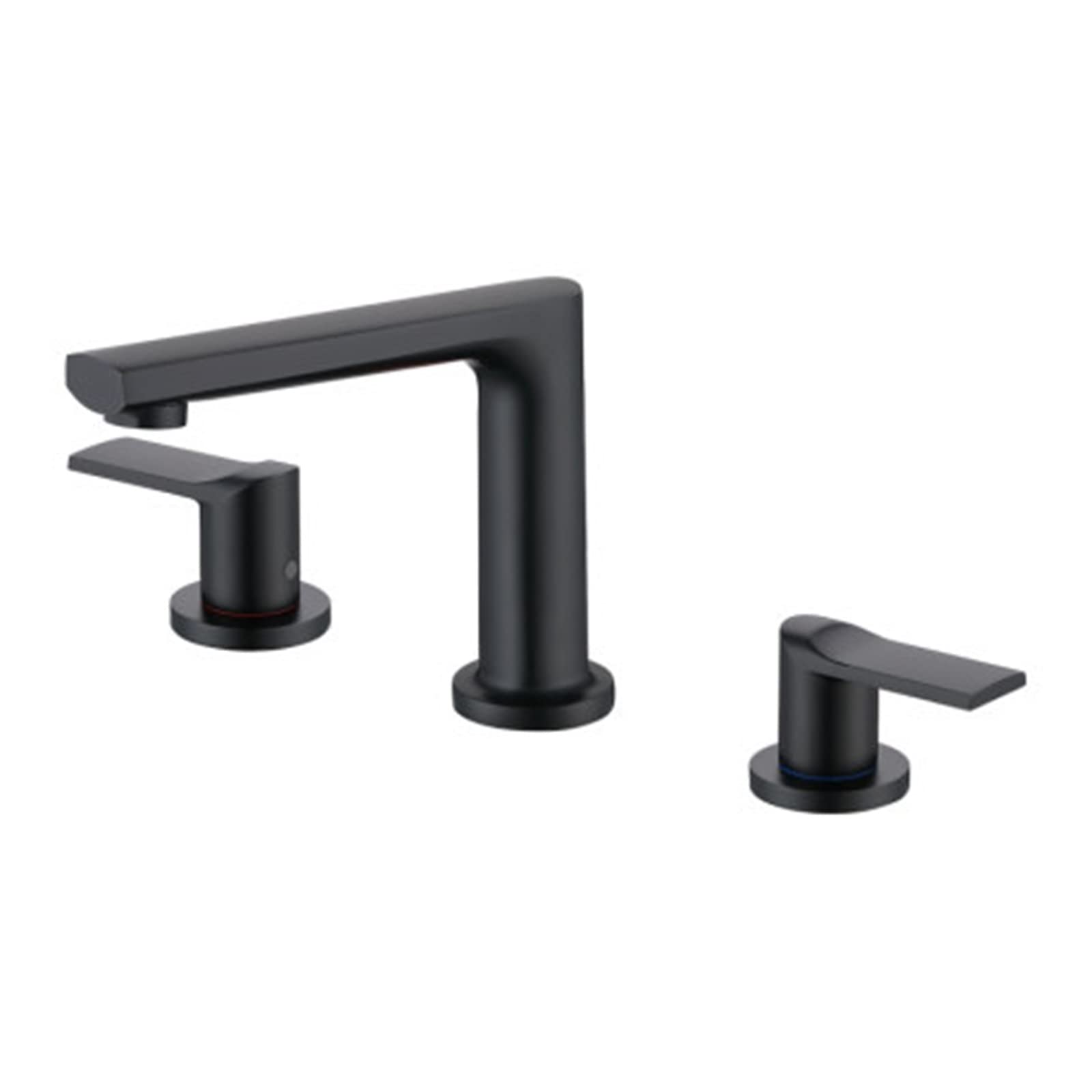 Robinet d'évier 8 pouces mitigeur de lavabo 3 trous noir pour salle de bain
