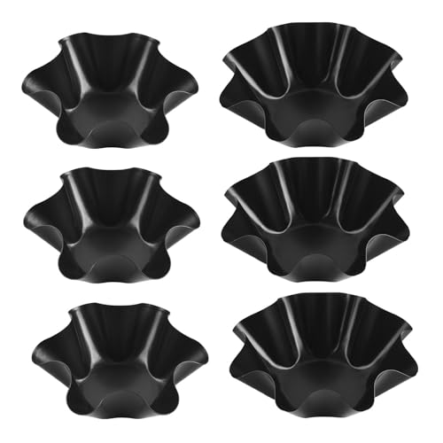 Nonstick Tortilla Bowl Makers Set of 6, Taco Bowl Shell Maker, Includes 3 Octagonal and 3 Hexagonal Cake Molds, Aluminum Alloy, Easy Cleanup, Stackable