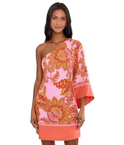 Image of Adrianna Papell Womens Printed Short Dress Multicolor 2