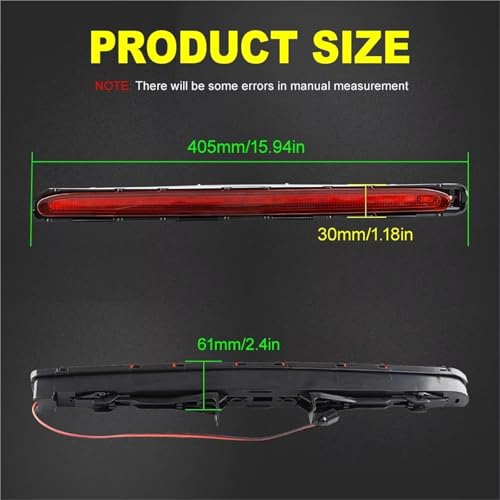 Tercera luz de freno para Benz E-Class W211 2003-2009 Black 5