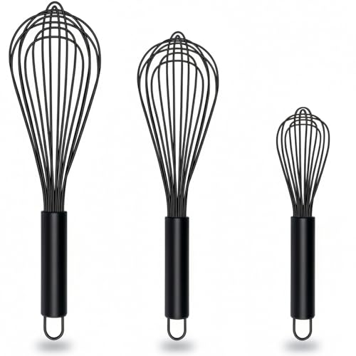 TEEVEA Silicone Whisk Set of 3