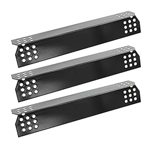 Hongso PPG371 (3-Pack) Porcelain Steel Heat Plate, Heat Shield, Heat Tent, Burner Cover, Vaporizor Bar Replacement for Nexgrill 720-0830H, 720-0783E, Grill Master 720-0697, 720-0737 Grill Model