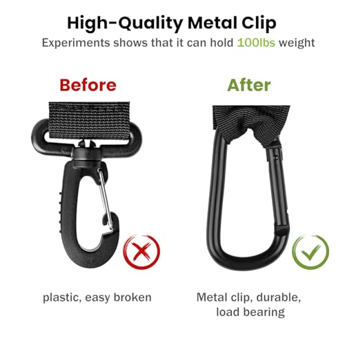 Image of Trimmer Strap for Weed Eater Shoulder Strap Harness [Upgraded Metal-Clip], Compatible with EGO /Greenworks String Trimmer, Leaf Blower, & Shrub Trimmers