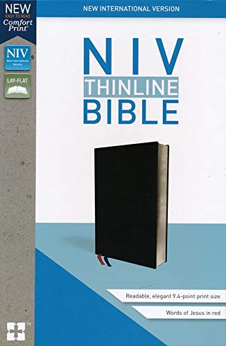 Miniatura 2 de Personalized NIV Thinline Bible, Black, Bonded Leather, Custom Name Imprint, Baptism, Graduations, New International Version