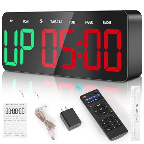 Samshow Gym Timer - Large Digital Gym Interval Workout for...