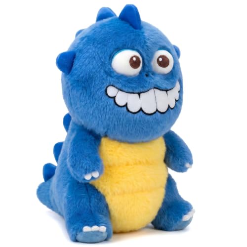 KiKiBliss Monsters Series Angry Dinosaur Stuffed Animal with Signature Area