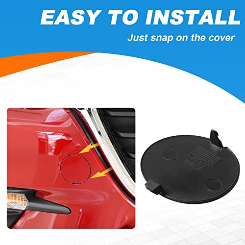 Czshiyue Front Bumper Tow Hook Cover Towing Eye Cap Fit For Mazda 3 Axela 2017-2018 B63B-50-A11-Bb Bane-50-A11-Bb (White, Right Passenger Side) #TOP5