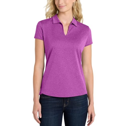 Image of Women's Golf Polo Shirts Short Sleeve Athletic Sports Top - Moisture Wicking, Collared, Lightweight Tee