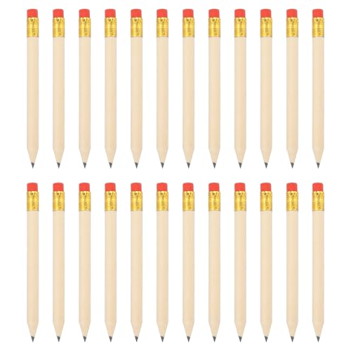 Lápices de grafito PATIKIL pack 24 piezas HB con borrador miniatura 1