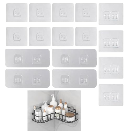 Consejos para Comprar Adhesivos al mejor precio. 43 SYCYKA Adhesivos de Repuesto para Ducha, Juego de 16 Adhesivos para Baño Impermeables, Pegatinas Adhesivas de Repuesto Transparentes para Repisas de Baño y Cocina