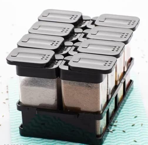 Image of Multipurpose 8 pcs Spice Rack- Kitchen Storage Organizer Masala Box containers Set, Masala Condiment Spice Rack Set for Kitchen Accessories Items (Multi-Color, Set of 1)