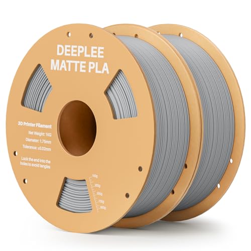 Image of Matte PLA Filament 1.75mm, 3D Printer Filament Dimensional Accuracy + /- 0.02mm, No Clogging, Higher Toughness, Cardboard Spool 3D Filament, 2 Pack Slate Grey