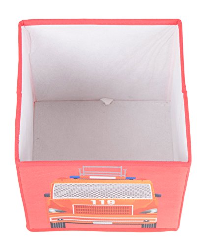Clever Creations Collapsible Storage Organizer, Perfect Vehicle Themed Toy Chest For Storing Books, Shoes, Games And More, Fire Truck #TOP2