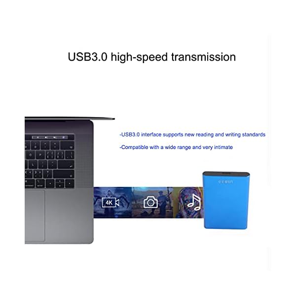 Kaxofang 120GB Externe Festplatte HDD 2,5 Zoll Tragbarer USB3.0 Externer Mobiler Festplatten Speicher für Desktop PC… – Bild 5