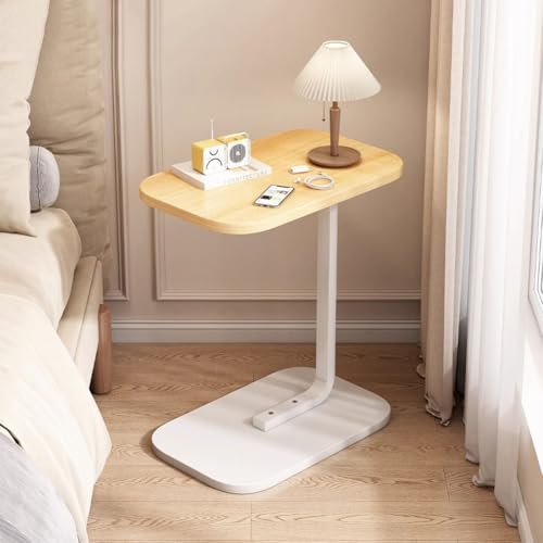 Table d'appoint en C à roulettes pour optimiser l'espace des petits salons