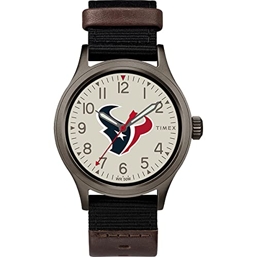 Timex メンズ TWZFLIOMB NFL クラッチ デトロイトライオンズ 腕時計, ヒューストン・テキサンズ, No Size, モダン