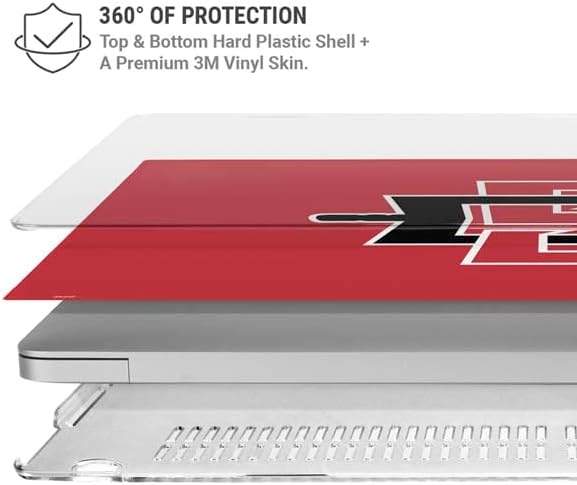 Skinit Case + Skin Compatible with MacBook Pro 16in (2019-20) - Officially Licensed Aztecs Red Logo Design