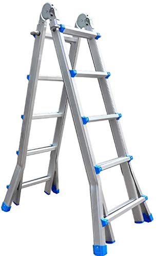 WYKDL Velocidad Multi-uso de las escaleras del hogar plegable taburete de paso del Mango antideslizante robusta escalera de mano escaleras silla de tijera Escalera espiga de aleación de aluminio que t