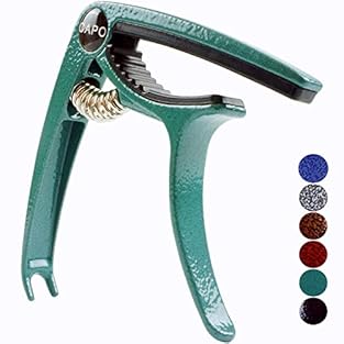 🎵 SUPERB QUALITY: Made of aircraft grade zinc alloy metal, this 2-in-1 guitar capo is lightweight and built to last (Weight: 2.3oz). It is not only a capo, but also a pin puller 🎵 RELIABLE PERFORMANCE: Designed based on mechanics theory, matched with...