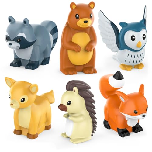 Tub Works® Woodland Animals Watertight Baby Bath Toys, 6 Pack | Sealed, No Hole Bath Toys Design Keeps Moisture Out | Soft, Squeezable & Float on...